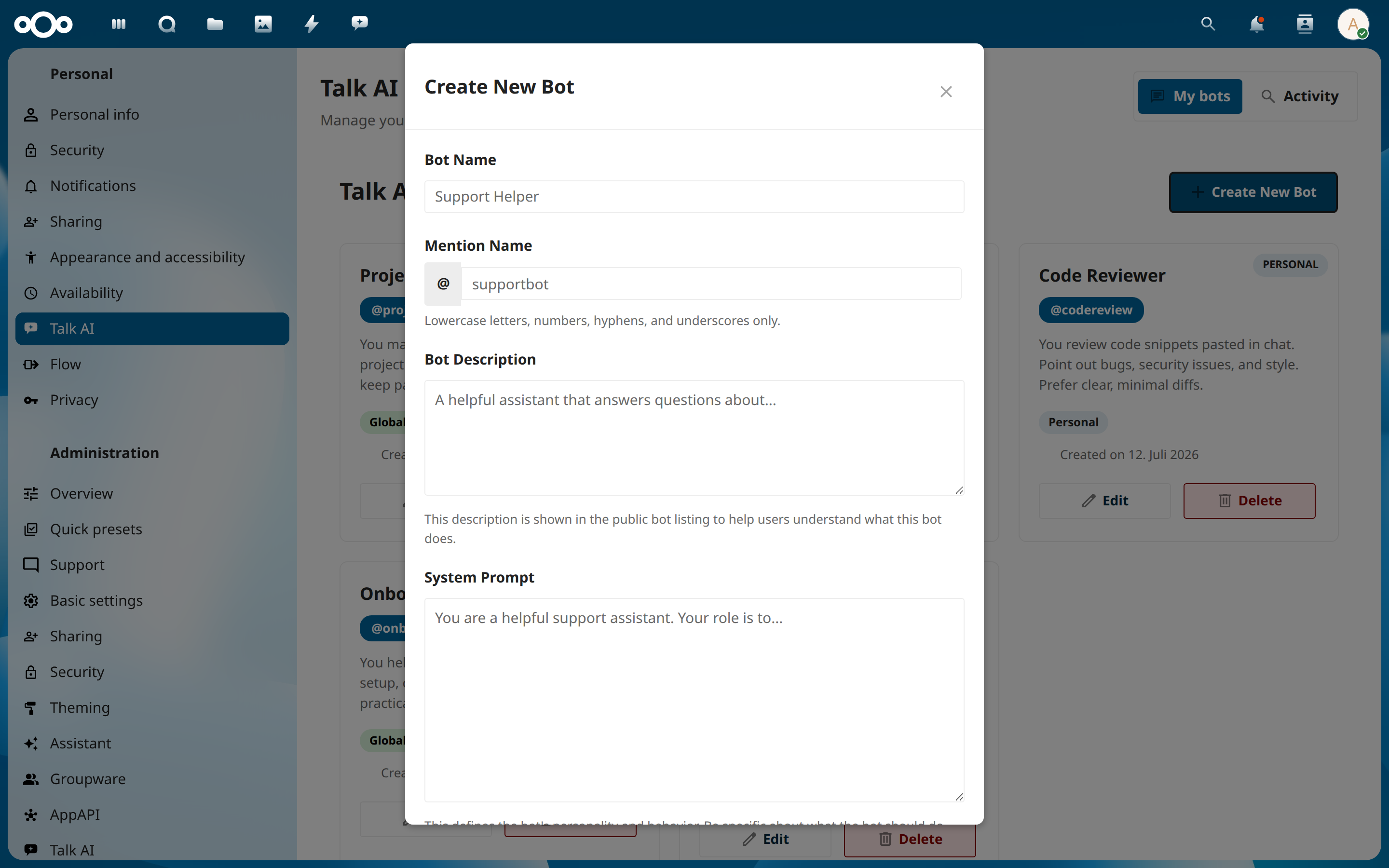 Create a bot